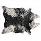 HomeRoots 0.8" x 90" x 63" Acrylic Plush Polyester S&P Black White Rug