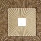 HomeRoots 1 x 14 x 14 Brown Concave Square Double Layer Ribbed Wall Plaque Set of 2
