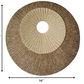 HomeRoots 1 x 14 x 14 Brown Round Ribbed Wall Plaque