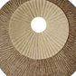 HomeRoots 1 x 14 x 14 Brown Round Ribbed Wall Plaque