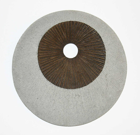 HomeRoots 1 x 19 x 19 Brown & Gray Round Double Layer Ribbed Wall Decor