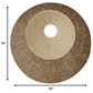 HomeRoots 1 x 19 x 19 Brown Round Double Layer Ribbed Wall Plaque
