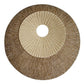HomeRoots 1 x 19 x 19 Brown Round Double Layer Ribbed Wall Plaque