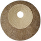 HomeRoots 1 x 19 x 19 Brown Round Double Layer Ribbed Wall Plaque