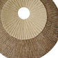 HomeRoots 1 x 19 x 19 Brown Round Double Layer Ribbed Wall Plaque