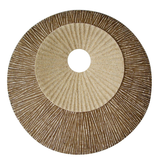 HomeRoots 1 x 19 x 19 Brown Round Double Layer Ribbed Wall Plaque