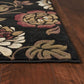 HomeRoots 1' x 2' Black Polypropylene Area Rug