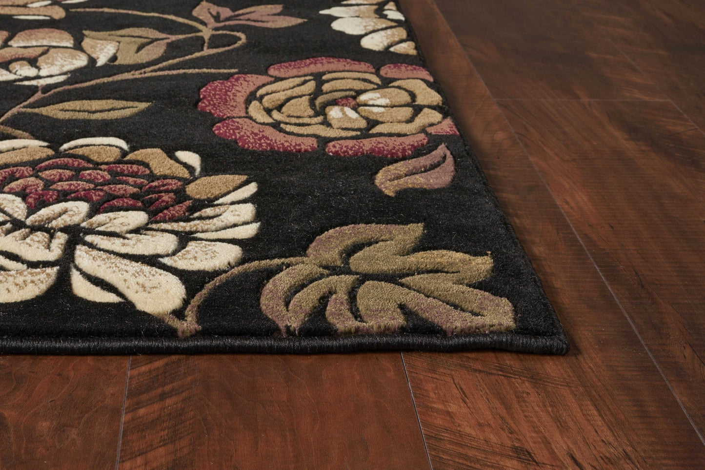 HomeRoots 1' x 2' Black Polypropylene Area Rug