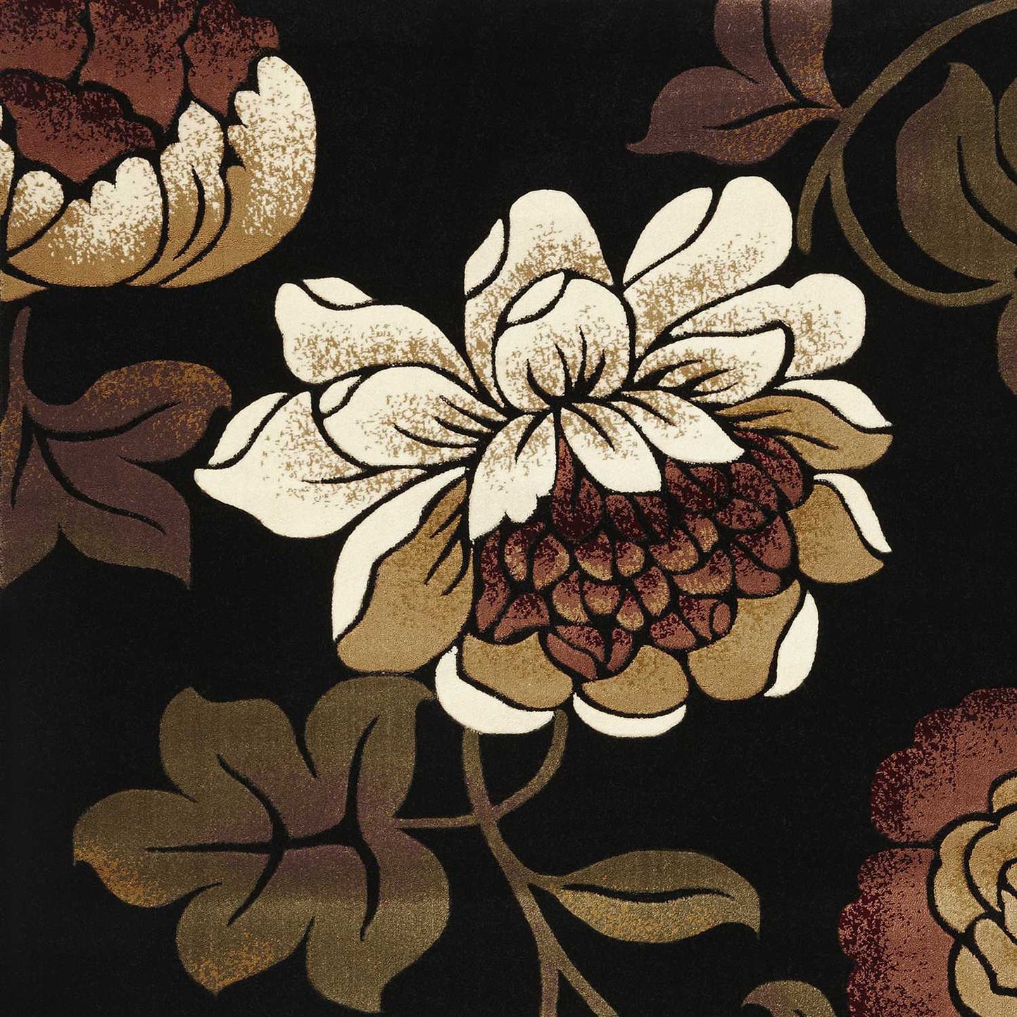 HomeRoots 1' x 2' Black Polypropylene Area Rug