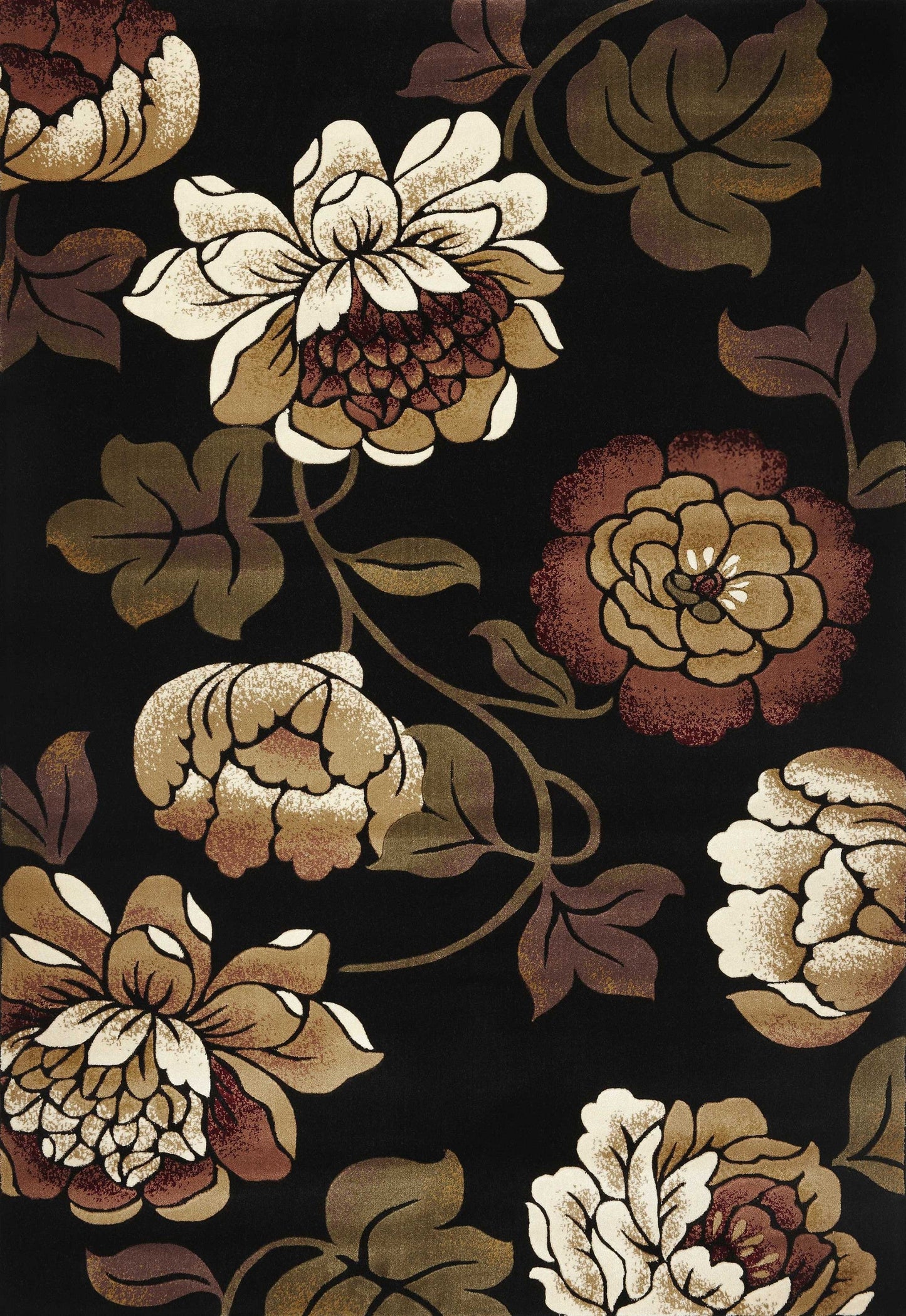 HomeRoots 1' x 2' Black Polypropylene Area Rug