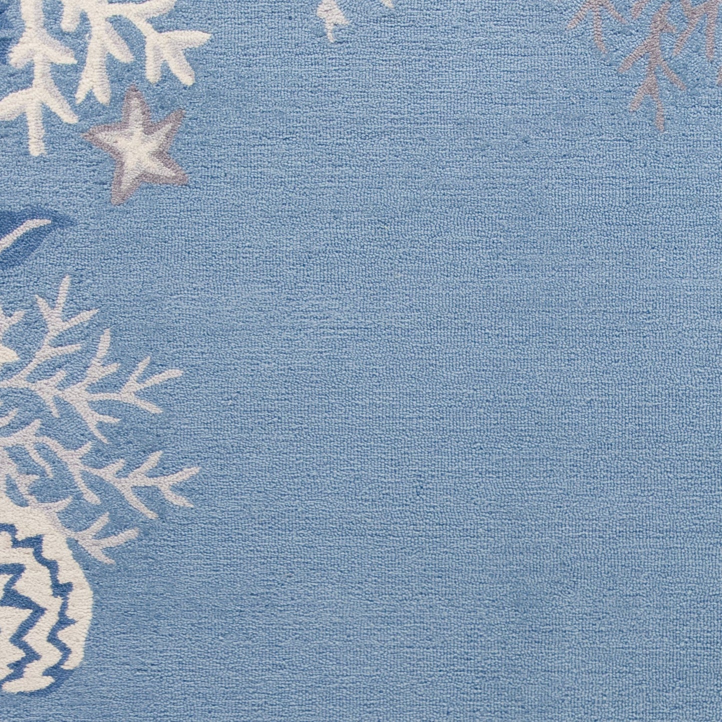 HomeRoots 1' x 2' Polyester Sea Blue Area Rug