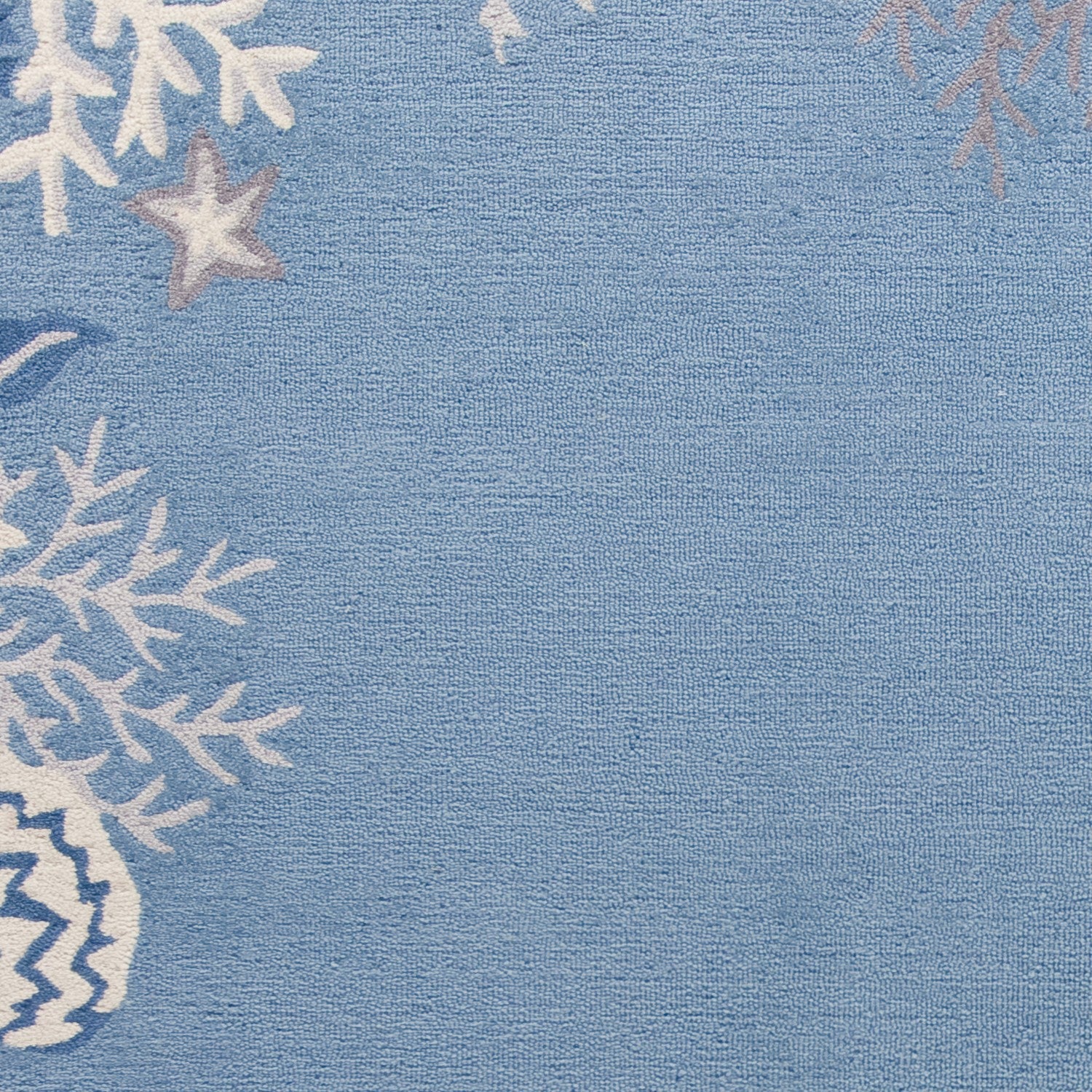 HomeRoots 1' x 2' Polyester Sea Blue Area Rug