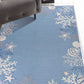 HomeRoots 1' x 2' Polyester Sea Blue Area Rug
