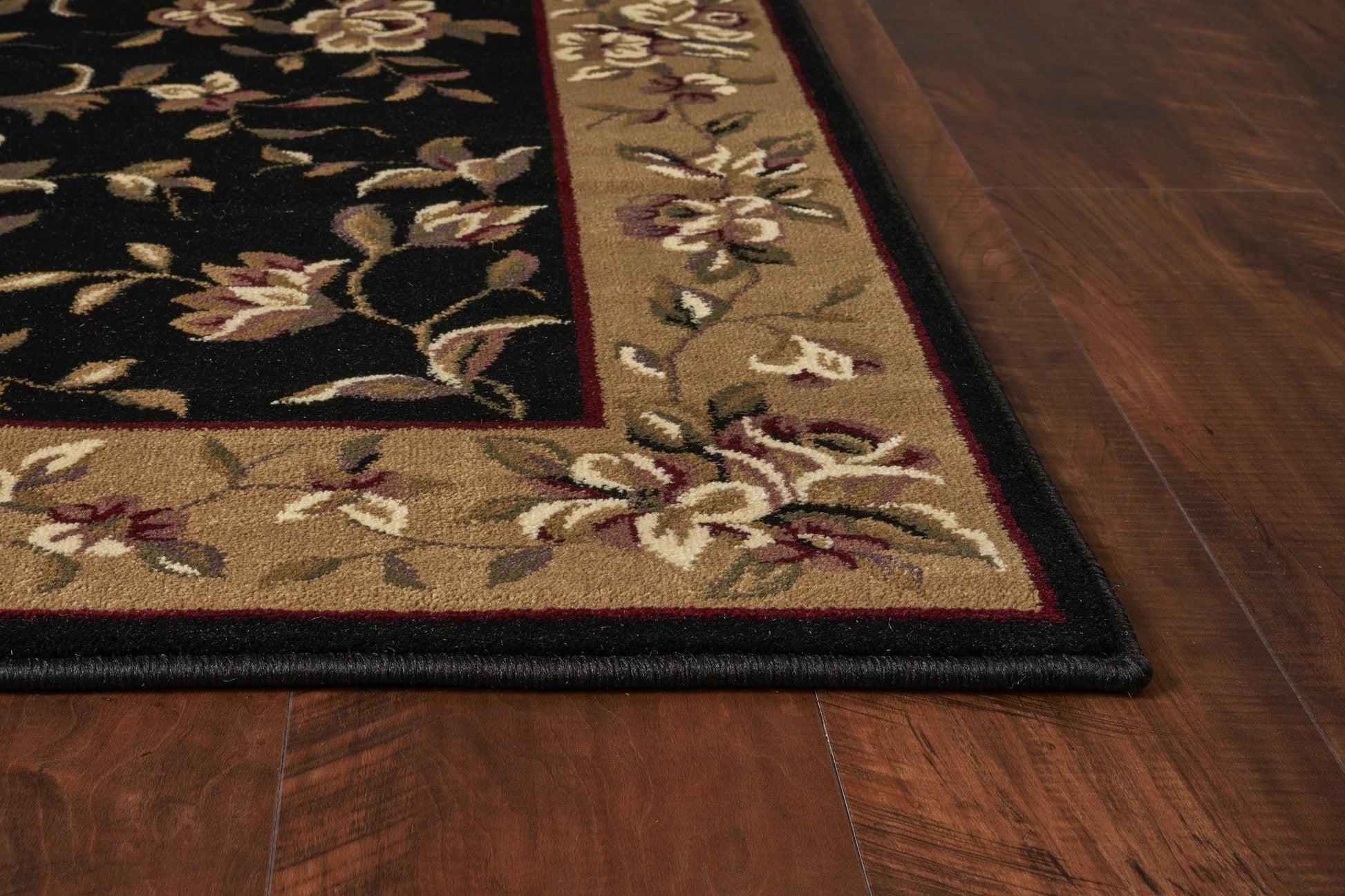 HomeRoots 1' x 2' Polypropylene Black or Beige Area Rug