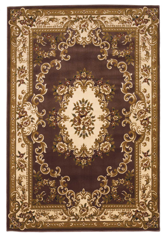 HomeRoots 1' x 2' Polypropylene Plum or Ivory Area Rug