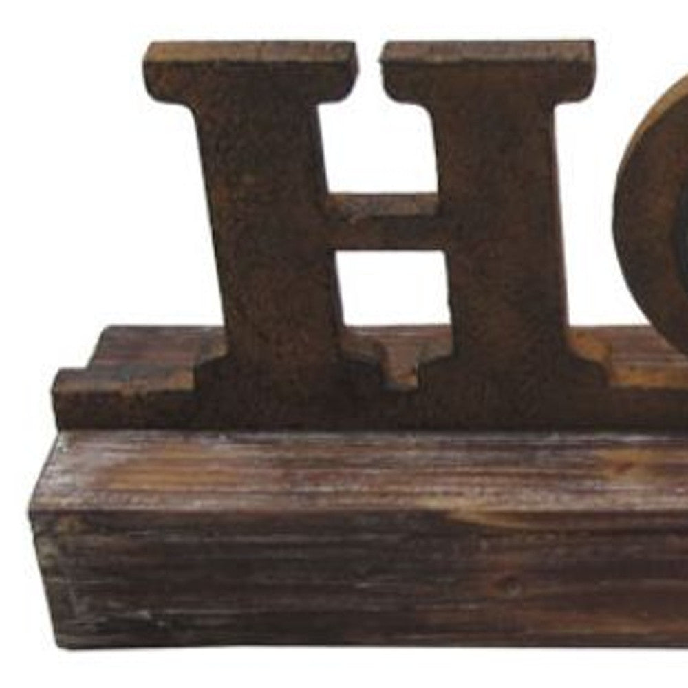 HomeRoots 1" x 23" x 3" Brown Wood Decor Clock