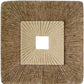 HomeRoots 1 x 26 x 26 Brown Concave Square Double Layer Ribbed Wall Plaque