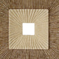 HomeRoots 1 x 26 x 26 Brown Concave Square Double Layer Ribbed Wall Plaque