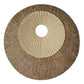 HomeRoots 1 x 26 x 26 Brown Round Double Layer Ribbed Wall Plaque