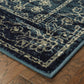 HomeRoots 1' x 3' Navy Beige Machine Woven Oriental Indoor Area Rug