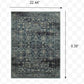 HomeRoots 1' x 3' Navy Beige Machine Woven Oriental Indoor Area Rug