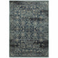 HomeRoots 1' x 3' Navy Beige Machine Woven Oriental Indoor Area Rug