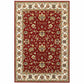 HomeRoots 1' x 3' Red Ivory Machine Woven Floral Oriental Indoor Area Rug