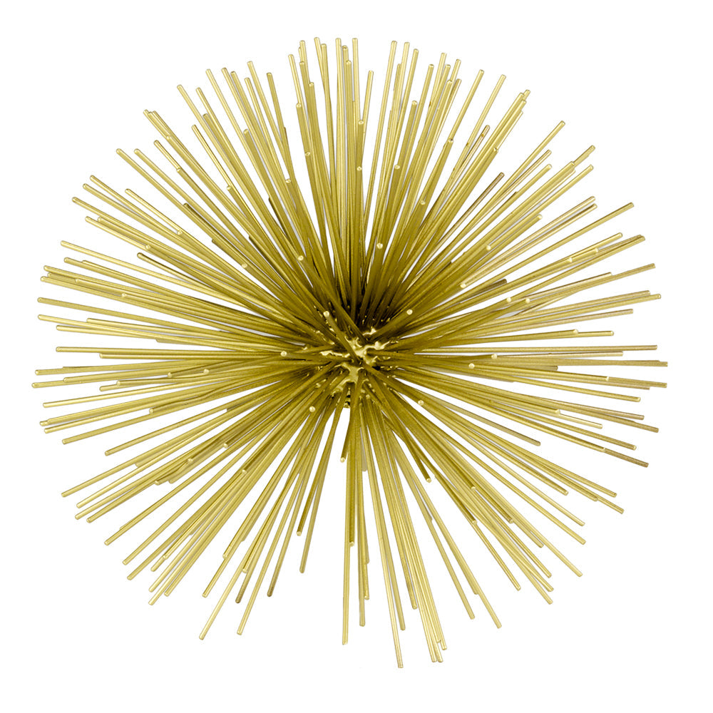 HomeRoots 10' Antique Gold Finish Large Urchin Sphere