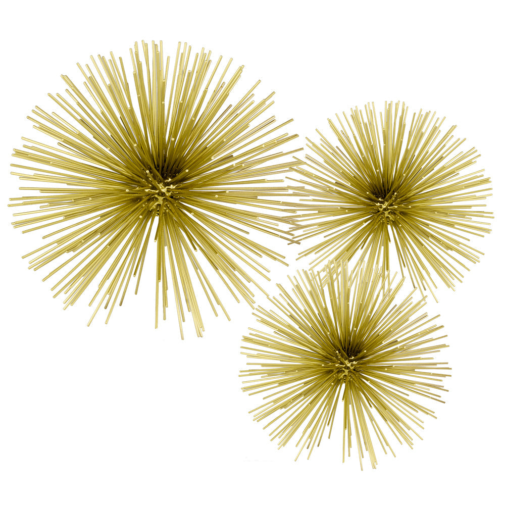 HomeRoots 10' Antique Gold Finish Large Urchin Sphere
