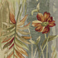 HomeRoots 10' Green Blue Hand Tufted Tropical Plants Indoor Runner Rug