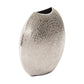 HomeRoots 10' Hammered Silver Disc Shape Decorative Vase