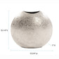 HomeRoots 10' Hammered Silver Disc Shape Decorative Vase