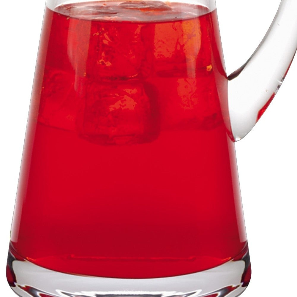 HomeRoots 10" Mouth Blown Crystal European Made Lead Free Crystal Pitcher 54oz