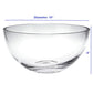 HomeRoots 10" Mouth Blown Glass Salad or Fruit Bowl