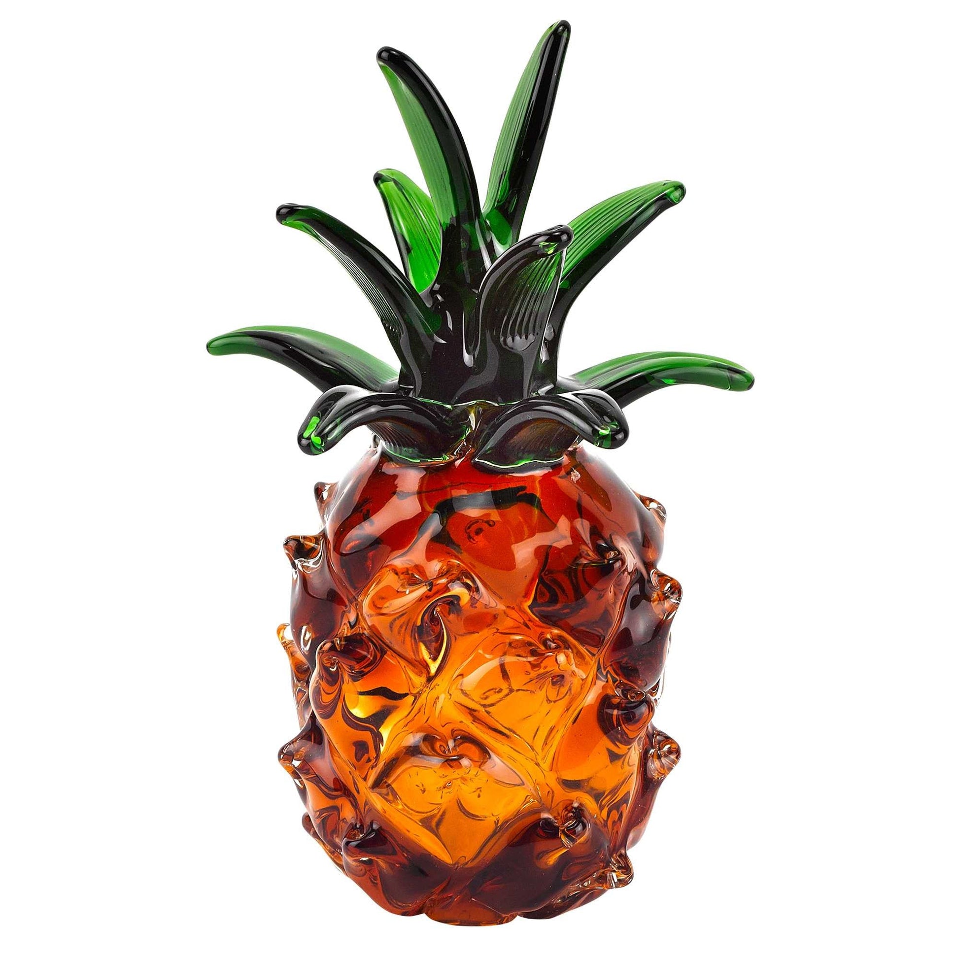 HomeRoots 10 Mouth Blown Pineapple Art Glass