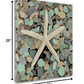 HomeRoots 10" Starfish and Colorful Seaglass 2 Giclee Wrap Canvas Wall Art