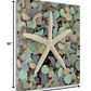 HomeRoots 10" Starfish and Colorful Seaglass 3 Giclee Wrap Canvas Wall Art