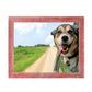 HomeRoots 10” x 10” Rustic Farmhouse Red Wood Frame