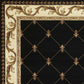HomeRoots 10' x 13' Black Machine Woven Fleur De Lis Indoor Area Rug