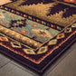HomeRoots 10' x 13' Black and Brown Nature Lodge Area Rug