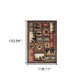 HomeRoots 10' x 13' Black and Brown Nature Lodge Area Rug