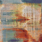HomeRoots 10' x 13' Blue Rust Orange Machine Woven Abstract Brushstrokes Indoor Area Rug