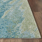 HomeRoots 10' x 13' Blue Sage Impressionistic Ocean Area Rug