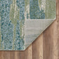 HomeRoots 10' x 13' Blue Sage Impressionistic Ocean Area Rug