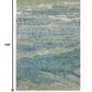 HomeRoots 10' x 13' Blue Sage Impressionistic Ocean Area Rug