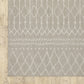 HomeRoots 10' x 13' Gray and Ivory Geometric Indoor Outdoor Area Rug