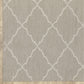 HomeRoots 10' x 13' Gray and Ivory Trellis Indoor Outdoor Area Rug