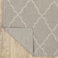 HomeRoots 10' x 13' Gray and Ivory Trellis Indoor Outdoor Area Rug