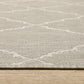 HomeRoots 10' x 13' Gray and Ivory Trellis Indoor Outdoor Area Rug