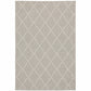 HomeRoots 10' x 13' Gray and Ivory Trellis Indoor Outdoor Area Rug